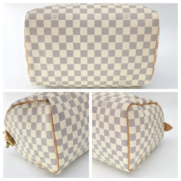 Louis Vuitton Speedy 30 Damier Azur Canvas Tote | Super Mint Condition - Picture 7 of 9